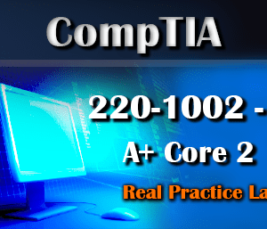 A computer screen with the words comptia 2 2 0-1 0 0 2 and core 2 0 on it.