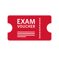A red voucher for an exam