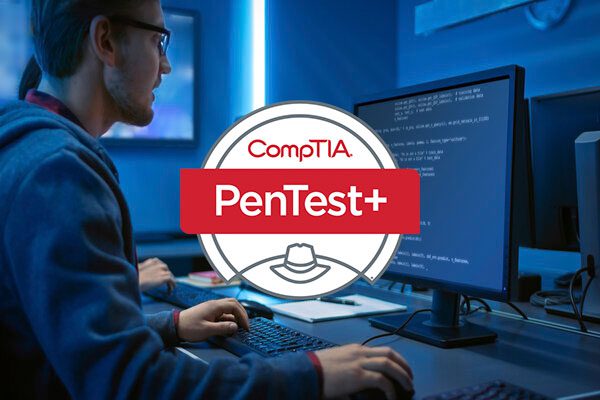 Pentest+ comptia geebro academy, exam voucher and practice test